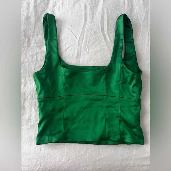 Aritzia Wilfred Shine Bustier, Gloss Green - Picture 4 of 4